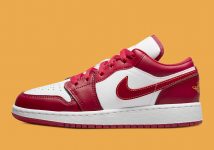 Air Jordan 1 Low “Cardinal” Rood Goud GS 553560-607